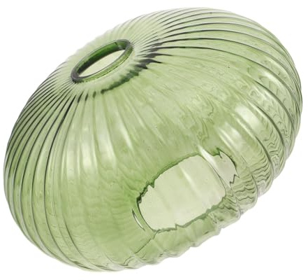 PRETYZOOM Pantalla y Reemplazo Rápido y Sencillo Vintage de Vidrio Verde Ovalada de Lámpara Diseño Natural para Lámparas de Mesa