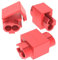 AUPROTEC 100x Rubacorrente 0,5-1,0 mm² rosso Morsetti Ruba Corrente Connettori Rapidi Isolati PP Ottone Stagnato Terminali per Cavi Fili Elettrici