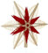 Rudolphs Schatzkiste Baumschmuck Christbaumspitze Mitte mit 2 Sterne Rot(Beidseitig) BxHxT=30x28x4,5cm NEU Weihnachten Christbaum Baum Spitze Holzschmuck Holz Seiffen Erzgebirge Dekoration