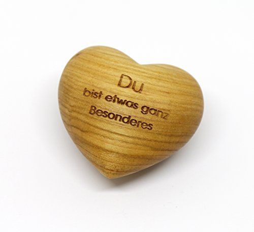 Thankgoods Sag´s mit Herz - Handschmeichler aus Holz - Du bist etwas ganz Besonderes! - Einzigartige Maserung