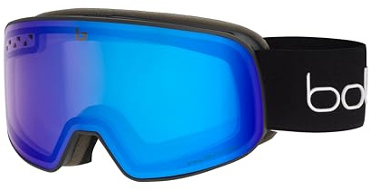 Bollé NEVADA SMALL Black Corp Matte - Phantom+ Blue Semi-Polarized Photochromic Cat 1 to 3 - Skibrillen - Phantom+ Cat 1 to 3 - Größe S - Unisex - Erwachsene