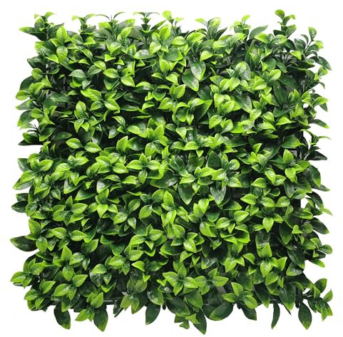 KARAT Pflanzenwand - Kunstpflanze zur Wandmontage - 50 x 50 cm - Wandgarten - Künstliche Pflanze Deko für Wand, Balkon & Garten - Gardenia (8 Stück = 2 m²)
