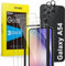 SPARIN 3+2 Stück für Samsung Galaxy A54 5G Panzer Schutz Glas, mit Rahmen-Installationshilfe, 3 Stück Schutzfolie und 2 Stück Kameraschutz für Samsung A54 6,4 Zoll, 9H Härte Glas Folie