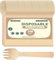 V4L Wooden Disposable Spork 2 in 1 (Spoon + Fork) Mini Wooden Cutlery Set, 16 CM 100 Spoon
