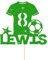 Football Cake Topper Personalised Birthday Cake Decorations Football Gifts for Kids Boys Men Husband Daddy Grandpa Football Lovers Cake Toppers (Green)