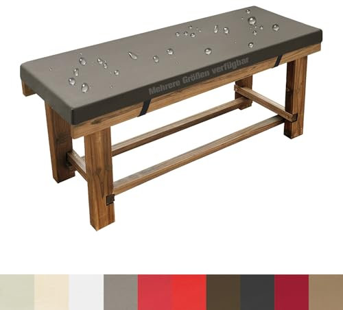 Lsjoaw Bankauflage 110X35X5CM Wasserdicht Sitzauflage Bankkissen Sitzkissen Gartenbank Auflage Schaukel Kissen für Gartenbank Schwingen Bankpolster Outdoor für Fensterbank Gartenkissen Grau
