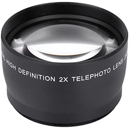 Kamera-Zoomobjektiv, Telefon-Teleobjektiv-Telekonverter mit High-Definition, 58 mm, 2-fache Vergrößerung für Kameraobjektiv