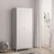 [en.casa] Armario Ropero Seinäjoki Guardarropa Armario Metálico de Oficina con 2 Puertas y 5 Compartimentos para Taller Vestuario Acero 180 x 76 x 50 cm - Blanco