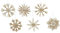 Holyart Strohsterne, 12-teiliges Set, Weihnachtsbaumschmuck, 11 cm, Natur, Sortiert