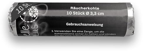 Lebensquelle Plus Räucherkohle Ø 33mm | Kohle Tablette Holz schnell entzündbar | 10 Stück (1x10)