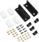 DuckcowsC DK100-A Shed Door Full Kit: POM Plastic, Sliding Door Hardware Kit, Style A, Water Resistant, Includes 2 Handles, 4 Slides, 4 Guides, Screws & Nuts for Arrow Shed Doors