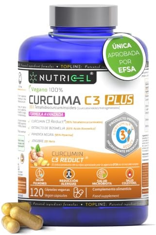 Curcuma C3 Reduct Patentierte Kapseln mit Boswellia-, Ingwer- und schwarzem Pfeffer-Extrakt, leistungsstark entzündungshemmend und natürliches Antioxidans, Curcumin mit klinischen Studien