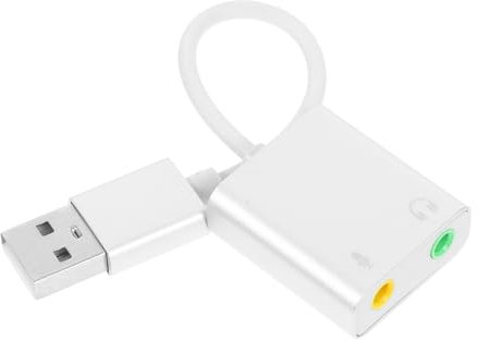 Veemoon Usb Audio Adapter Headphone Splitter Sound Card Converter for Gaming Pc