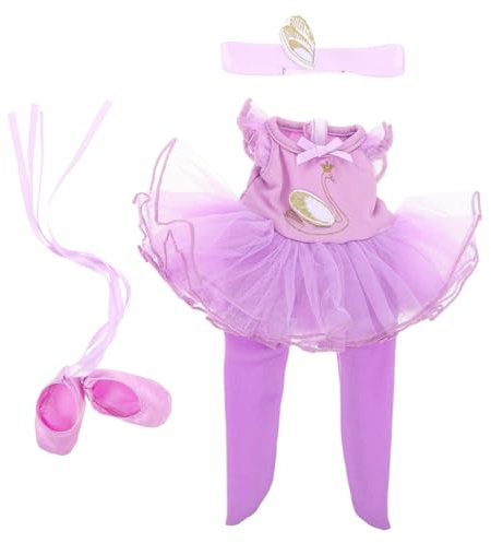 Supvox Puppenballett Outfit 35cm Puppen Ballerina Kostüm Prinzessinnen Tutu Mit Schuhen Haarband Puppenkleidung Für Mädchen Puppentanz Spiel