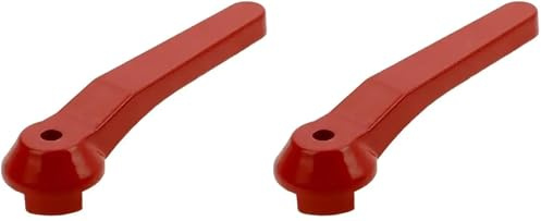 cyclingcolors Poignée levier de rechange pour vanne à bille en aluminium rouge Robinet Tuyauterie Plomberie Outils, 1/4-3/8 (Lot de 2)