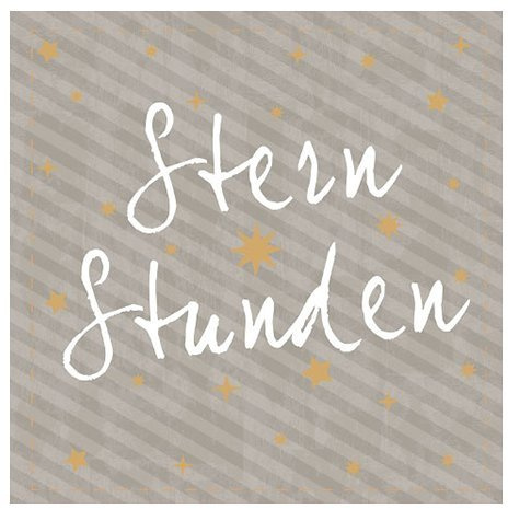 20 Servietten - 'Sternstunden' taupe Weihnachten 33 x 33 cm Winter Weihnachten