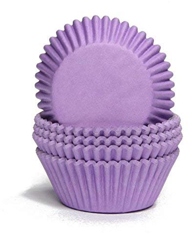 Miss Bakery's House® Papierbackförmchen - Standard - Lila - 75 Stück - Ø 5 cm x 3 cm - backfest - für Muffins und Cupcakes - Form zum Mitbacken im Ofen