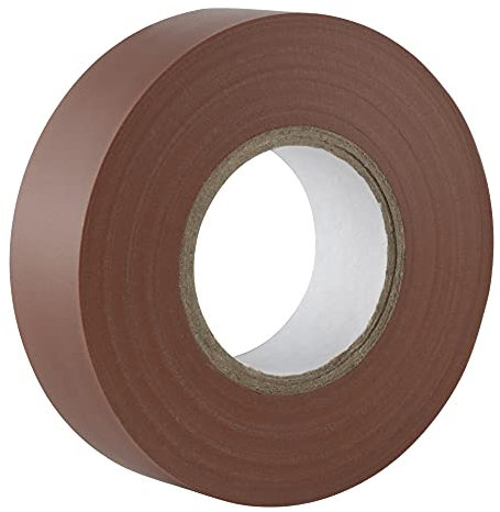 GOCABLETIES - Nastro isolante marrone - 19 mm x 20 m - Robusto ed autoadesivo - Per proteggere, unire e riparare cavi - 1 rotolo