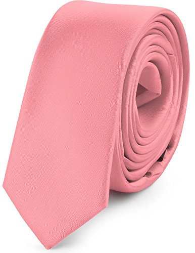 Ladeheid Herren Schmale Krawatte SP-5 (150cm x 5cm, Puderrosa)