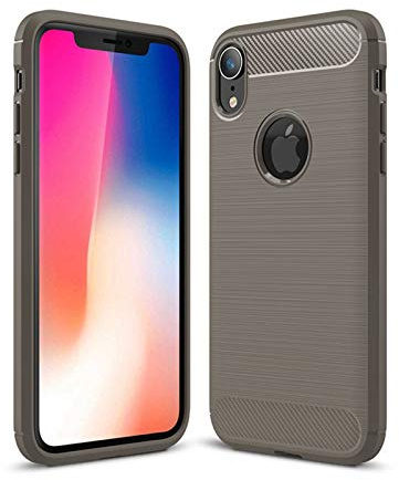 Schutzhülle für Apple iPhone XR Cover 6.1 Zoll Dünn Case Tasche Outdoor Handyhülle aus TPU Stoßfest Extra Schutz Robust Grau