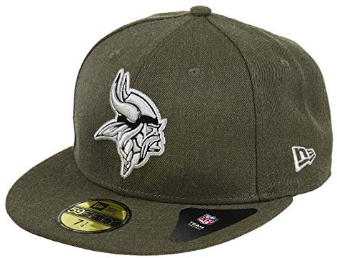New Era Minnesota Vikings NFL Heather Olive 59Fifty Cap - 7 3/8-59cm (L)