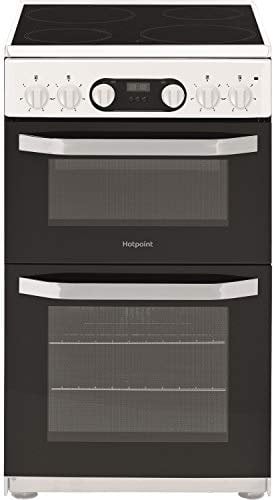 Hotpoint HD5V93CCW 50cm Double Oven Electric Cooker With Ceramic Hob - White