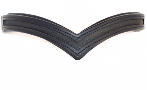 Leerer Stirnriemen in V-Form, 38,1 cm, 40,6 cm, 43,2 cm, Schwarz