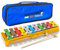 Sonor GS Glockenspiel für Kinder bunte Stahl-Klangplatten 11 Töne + keepdrum Tasche Bag in Blau
