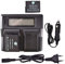 DSTE® 2-Pack DMW-BLC12 DMW-BLC12E Rechange Batterie + LCD Chargeur Compatible pour Panasonic Lumix DMC-GH2, DMC-FZ330, DMC-FZ200GK, DMC-FZ1000