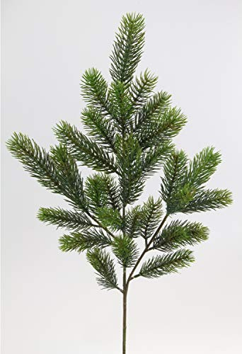 Seidenblumen Roß 6 Stück Kunststoff-Tannenzweig 65cm DP künstliche Tannenzweige Kunststoff Kunsttanne Spritzguss-Verfahren 100% PE