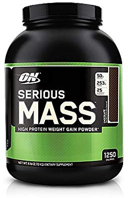 5 x Optimum Nutrition Serious Mass, 2730g Dose , Cookies & Cream (5er Pack)