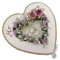Ringkissen Ringhalter Herz Mille Fleurs Mr & Mrs Holzherz für Eheringe zur Hochzeit