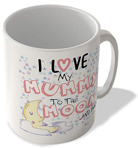 McMug - I Love My Mummy to The Moon and Back - Mug, Ceramic, 11fl.oz.