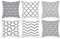Alishomtll 6er Set Dekorative Kissenbezug Outdoor Wurf Zierkissenhülle Geometrie Muster Kissenhülle für Sofa Zimmer Polyester, 50 x 50 cm Grau