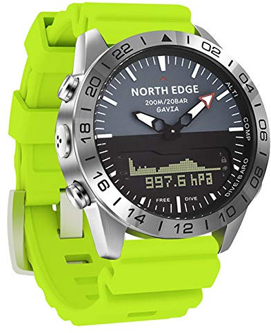 Orologio militare intelligente da uomo Orologio sportivo da esterno elettronico Orologio da polso subacqueo impermeabile da 200 m con profondità di 50 m con cronometro Bussola Calorie (Green)