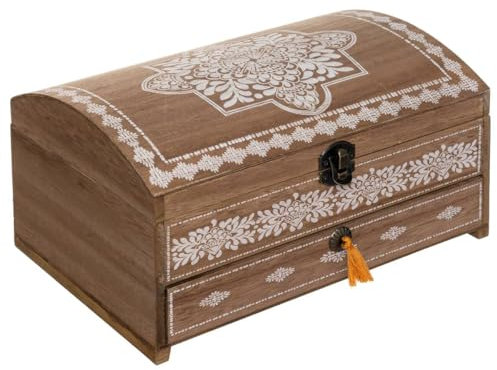 Atmosphera - Boîte à Couture Folk - Bois - 25x13-4 cm