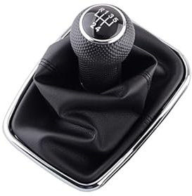 NICOLIE 5/6 Gang Schaltknauf Hebel Shifter Gaitor Stiefel Pu Leder Kompatibel Mit Vw 2003-2008 Golf 4 Iv Mk4 GTI R32 Jetta - 5 Geschwindigkeit