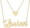 Personalisierte Gold Mehrreihige Namenskette Geschichteten Choker kette mit Namen Buchstabe Initial 18K Gold/Rosegold Vergoldet Silber Schmuck Geburtstagsgeschenk Für Frauen Mädchen Freundin Schwester