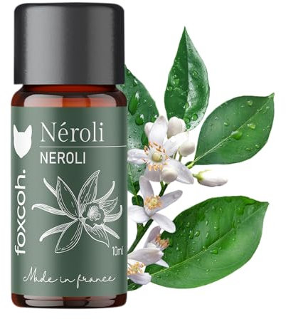 FoxCoh, Neroli (Citrus Aurantium Amara) 10ml - Huile essentielle légère - Parfum doux et mielleux - Diffusion, Cosmétique, Massage, Bain aromatique