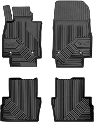 FROGUM No.77 Gummimatten Ganzjahresset von Auto Fußmatten Autofussmatten für Mazda 2 III ab 2014 | Langlebiges TPE Material