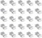 25 Stück Kabelclip Photovoltaik Kabelclips Edelstahl Anhänger Drahtclips Solarpanel Kabelclip Anhänger Rahmen Drahtclips Doppeldraht Kabelclips 1,83 cm Länge, Silber