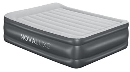 NOVALUXE – Materasso gonfiabile singolo (modello twin) con pompa incorporata, cuscino e presa USB