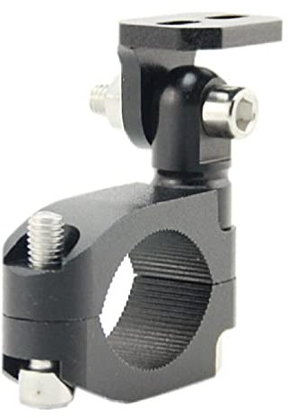 Maouira Motorrad-Licht-Halterung Scheinwerfer, Nebelscheinwerfer, Fahrlicht - Universal, Aluminiumlegierung, Schwarz, Lenkerhalterung