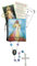 Göttliche Barmherzigkeit Rosenkranz – Jesus I Trust in You Tasche, Gebetskarte,Chaplet of Divine Mercy mit Tafelaufsatz und Spritzperlen, The Lords Gebetskarte,Set mit 4 Stück