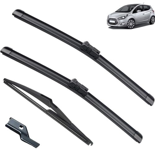 Scheibenwischer vorne und hinten, kompatibel mit Hyundai IX20 2010–2020, Windschutzscheibe, Windschutzscheibe, Fensterbürsten, 26 Zoll + 14 Zoll + 12 Zoll