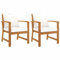 Camerina Akazie Massivholz Gartenstühle 2 STK. mit Creme-Kissen, Outdoor Balkonstühle Gartenstühle Gartenstuhl Set Lounge-Sessel, Terrassengarten, braun, Kissenverfügbar
