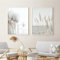 Herfair Bilder Wohnzimmer, 2er Set Beige Pampasgras Wandbilder Poster Schlafzimmer, Boho Kunstdruck Leinwandbild, Ohne Rahmen Wanddeko Bilder (30 x 40 cm)