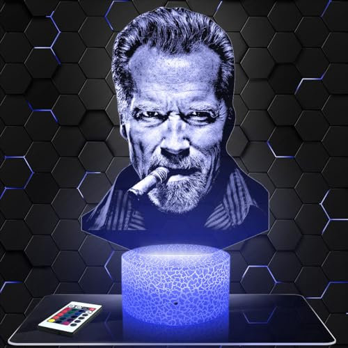 Nachttischlampe - Touch-Nachtlicht Arnold.S 3D-LED-Lampe Illusion, Geschenkidee Weihnachten Geburtstag Junge und Mädchen Nachttischlampe Kinder- oder Erwachsenenzimmer