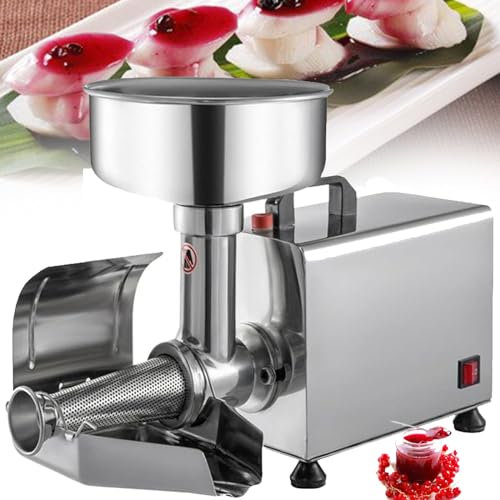 DPQYJPP Machine électrique Commerciale passoire à tomates 450W, Machine à Sauce Machine Presse fraisage d'acier Inoxydable - pour Mise en Conserve purées tomates, sauces et Plus Encore