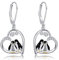 POPLYKE Pinguin Ohrringe für Frauen Sterling Silber Herz Leverback Ohrringe Pinguin Schmuck Geschenke für sie